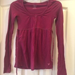 Plum Baby Doll Top